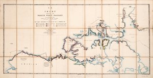 Kort, der viser Nordvestpassagen opdaget af kaptajn R. Le M. McClure, HMS 