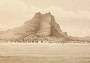 "Bora bora, 4. september 1849 [Selskabsøerne] af Admiral Sir Edward Gennys Fanshawe