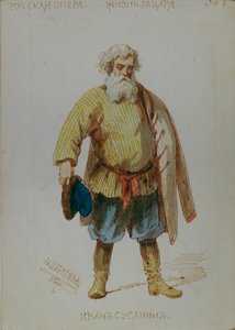 Kostumedesign til operaen A Life for the Tsar af M. Glinka, 1887
