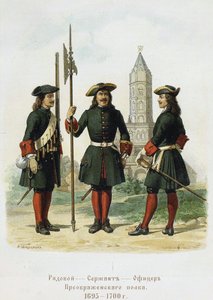 Påklædningsuniformer fra Preobrazhensky-regimentet i 1695-1700, 1901-1904