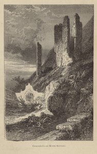 Kirkegård på Monte Serrone (kobberstik)