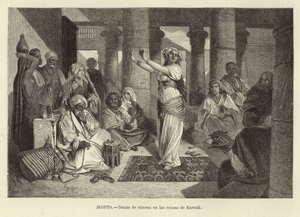 Egypten - Dans i ruinerne ved Karnak af Adolf Closs