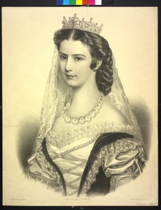 Kejserinde af Østrig Elisabeth (litografi)