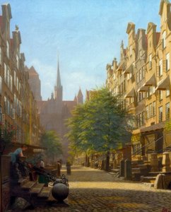 Frauengasse i Gdansk af Adolf Heinrich Hansen
