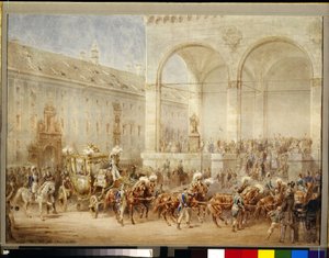 Afgangsceremoni for kejser Nicholas I (Nicolai Pavlovich Romanov