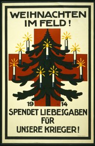 Julekampagne fra det tyske Røde Kors, der beder om pakker til tropperne ved fronten, pub. München