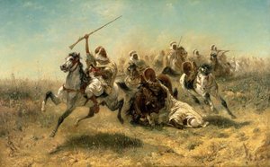 Arabiske ryttere i angreb, 1869