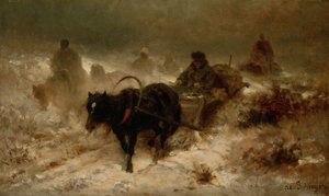 Hjemvendt, 1800-tallet af Adolf Schreyer