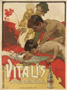 Reklameplakat for mineralvandet "Vitalis", 1895