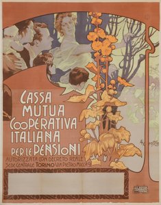 Landsforeningens gensidige pensionskasse, 1898. af Adolfo Hohenstein