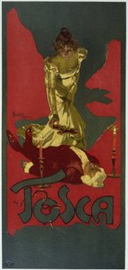 Plakat af Hohenstein. "La Tosca"" af Giacomo Puccini, baseret på dramaet om V. Sardou.