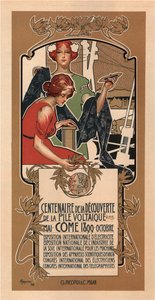 100-årsdagen for Voltas opdagelse af det elektriske batteri, 1898 af Adolfo Hohenstein