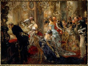 I den hvide hal (olie på lærred) af Adolph Friedrich Erdmann von Menzel