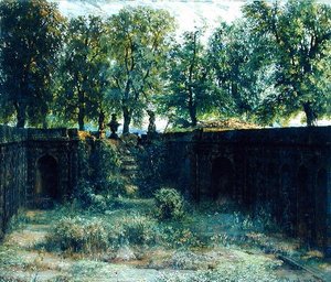 Nymphaeum i Zwinger i Dresden, 1850 af Adolph Menzel