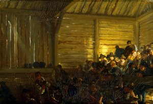 Bondeteater i Tyrol, 1859 af Adolph Menzel