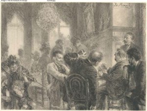 Kortspillet af Adolph Menzel