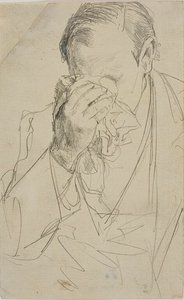 Grædende mand af Adolph Friedrich Erdmann von Menzel