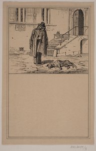 Den døde hund. Nr. 2 i Chr. Winther og M. Rørbye, "25 Billeder for små børn" af Johan Adolph Kittendorff
