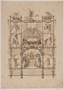 Mindeblad om kunstnercarnevalet d. 3. marts 1854 af Johan Adolph Kittendorff