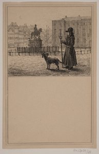 Vægteren. Nr. 24 i Chr. Winther og M. Rørbye, "25 Billeder for små børn" af Johan Adolph Kittendorff