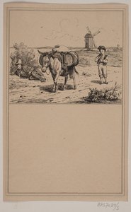 Æslet. Nr. 4 i Chr. Winther og M. Rørbye, "25 Billeder for små børn" af Johan Adolph Kittendorff