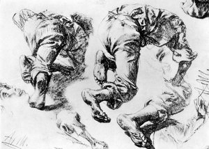 En side med skitser, 1913. af Adolph Menzel