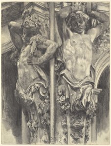 Atlas på Wallpavillon af Dresden Zwinger af Adolph Menzel
