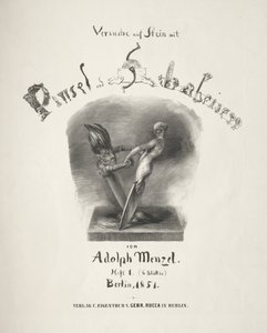 Essay om sten med børste og skraber, 1851. af Adolph Menzel