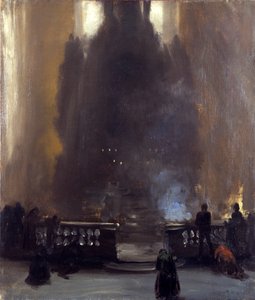 Kirkens indre (barokaltar) af Adolph Menzel