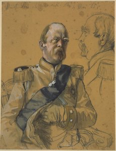 Otto Graf von Bismarck-Schönhausen. Studie til maleriet »Kroningen af Wilhelm I i Königsberg« af Adolph Menzel