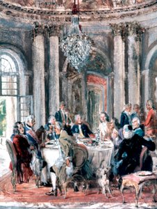Genforening på palæet, 1849 af Adolph Menzel