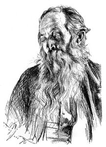 Studie af en jøde, c1880-1882 af Adolph Menzel