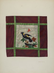 Applique Coverlet Detail, 1941.