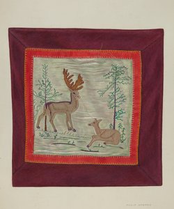 Applikation Coverlet Detail, ca. 1941.