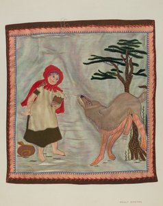 Coverlet Detail Rødhætte, ca. 1941.