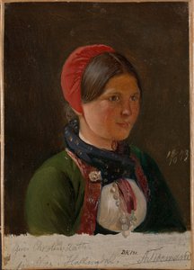 Pigen fra Hallingdal af Adolph Tidemand