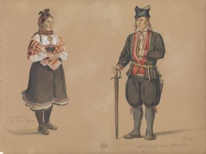 Gro Kjelleberg; Bjugen Sagneskare, Valle af Adolph Tidemand