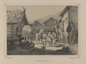 Illustration hentet fra bogen Norge produceret i tegninger af Asbjørnsen, P.Chr. og udgivet af Chr. Tønsberg (nr. 1848) af Adolph Tidemand