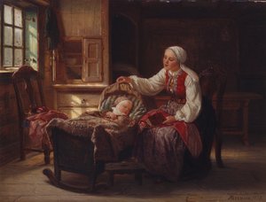 Mor med barn af Adolph Tidemand