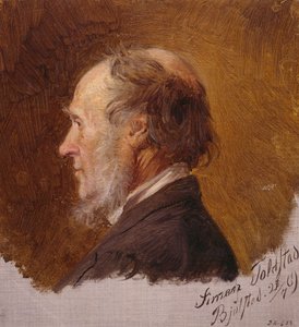 Portræt af Simon Toldstad. Studie af Adolph Tidemand