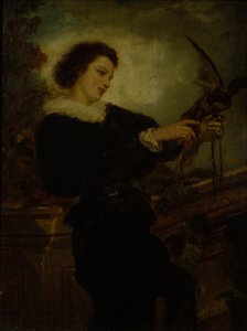 Falkonereren (olie på lærred) af Adolph Tidemand