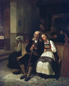 Den blinde og hans datter af Adolph Tidemand