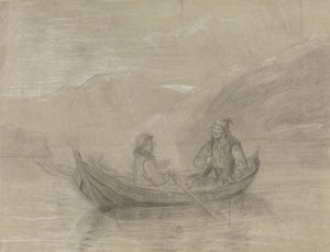 To fiskere i en båd af Adolph Tidemand