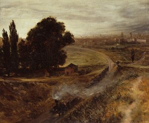 Berlin-Potsdamer Bahn af Adolph Menzel