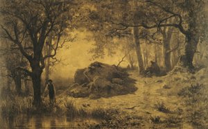 Dam ved kanten af skoven af Adolphe Appian