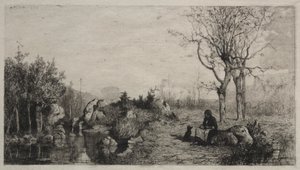 Bredden af en å ved Rossillon af Adolphe Appian