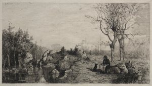 Bredden af en å ved Rossillon, 1867.