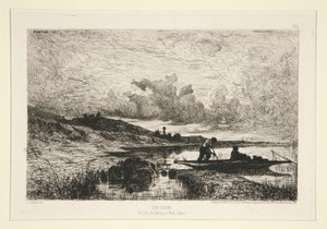 En aften, bredden af ​​Rhone ved Rix af Adolphe Appian