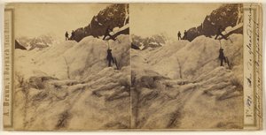 Mer de Glace-flag, rejst af kejserinden af Adolphe Braun