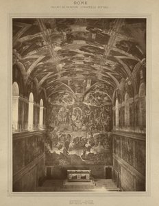 Rom - Vatikanpaladset, Det Sixtinske Kapel - Michelangelo af Adolphe Braun
